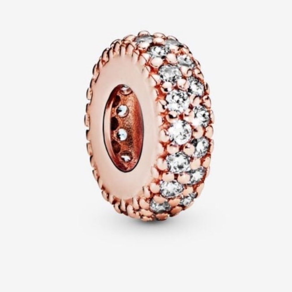 Pandora Clear‎ Sparkle rose gold plating Charm